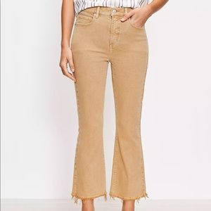 NWT Loft Tall High Rise Kick Crop Jeans in Light Pecan